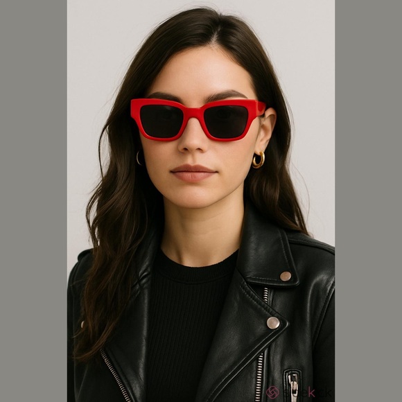 Celine Accessories - CELINE Women’s Shiny Red Monochroms Cat Eye Sunglasses—54mm